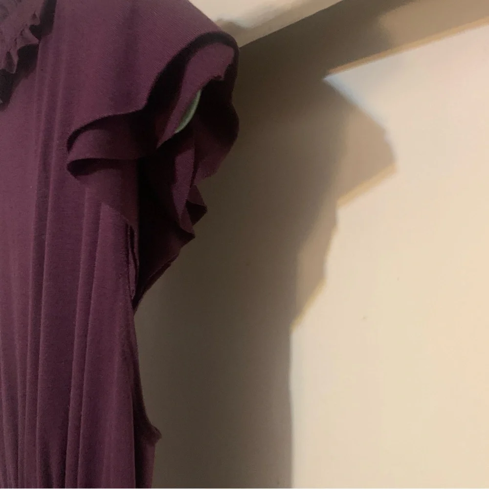 Eggplant Purple Ruffled size Small  Women's Dress NWOT - Picture 8 of 12